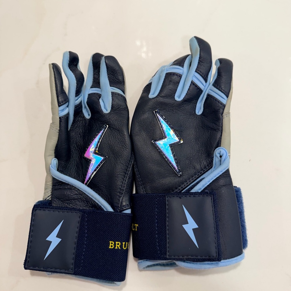 Bruce Bolt Kids' Blue Lightning Bolt Gloves